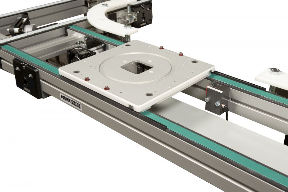Dorner's nieuwe serie 2200 Precision Move Pallet System transportbanden perfect voor de assemblage automatisering markt